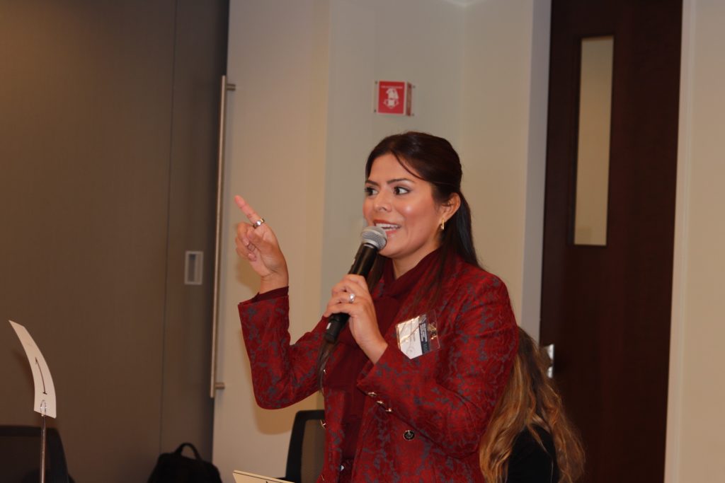 Attendee asking a question at a BBA event