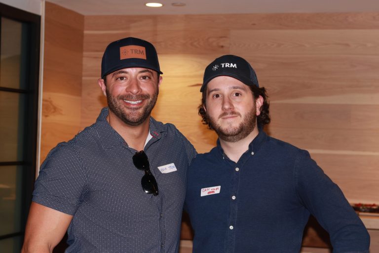 Nick from TRM Labs with a guest at a BBA event