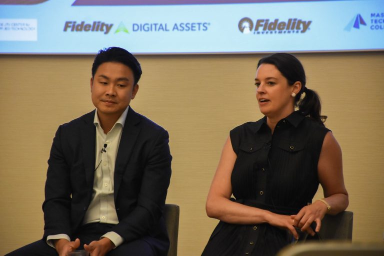 Panelists on stage at a BBA event